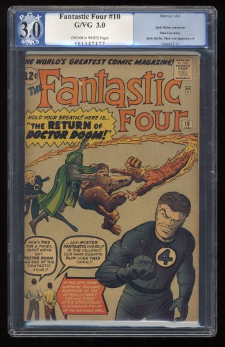 Cover Scan: Fantastic Four #10 PGX GD/VG 3.0 Doctor Doom Appearance! Stan Lee Jack Kirby - Item ID #279644