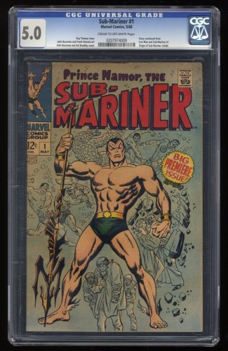 Cover Scan: Sub-Mariner #1 CGC VG/FN 5.0 Cream To Off White Origin of Sub-Mariner Retold! - Item ID #279647
