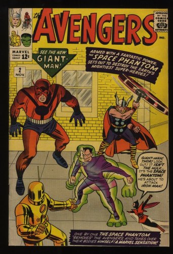Cover Scan: Avengers #2 VG+ 4.5 (Restored) 1st Space Phantom Hulk Leaves! Jack Kirby! - Item ID #279741
