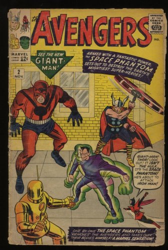 Cover Scan: Avengers #2 GD- 1.8 1st Space Phantom Hulk Leaves! Jack Kirby! - Item ID #279743
