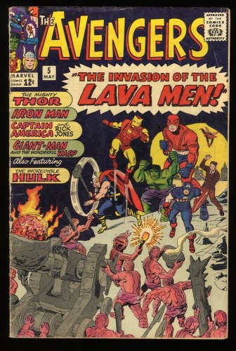 Cover Scan: Avengers #5 VG 4.0 Hulk and Lava Men Appearance! - Item ID #279759
