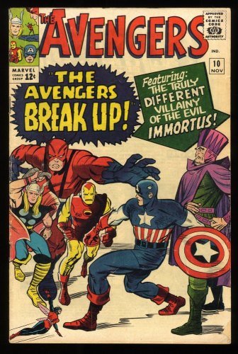 Cover Scan: Avengers #10 VG 4.0 1st Appearance of Immortus!  - Item ID #279767