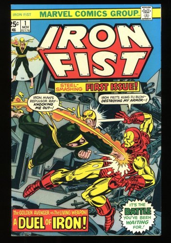 Cover Scan: Iron Fist #1 VF 8.0 Iron Fist Battles Iron Man! 1st Steel Serpent! - Item ID #280033
