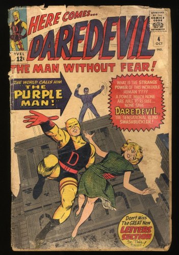 Cover Scan: Daredevil #4 FA/GD 1.5 1st Appearance Killgrave, the Purple Man! - Item ID #280048