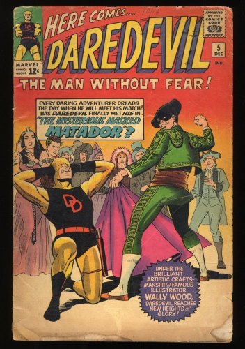 Cover Scan: Daredevil #5 GD+ 2.5 (Qualified) 1st Appearance of Matador!! Stan Lee! - Item ID #280049