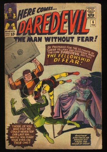 Cover Scan: Daredevil #6 GD/VG 3.0 1st full Appearance of Mr. Mister Fear! - Item ID #280050