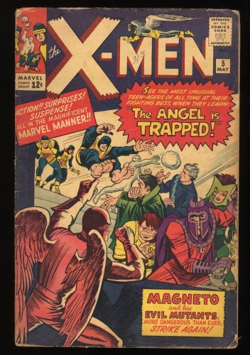 Cover Scan: X-Men #5 GD/VG 3.0 3rd Appearance Magneto! 2nd Scarlet Witch! - Item ID #280056