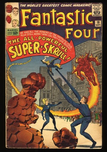 Cover Scan: Fantastic Four #18 VG+ 4.5 1st Appearance of Super Skrull! - Item ID #280203