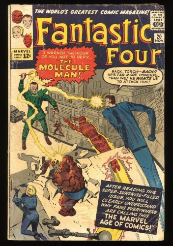 Cover Scan: Fantastic Four #20 GD+ 2.5 Origin and 1st Full App of Molecule Man! - Item ID #280204