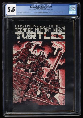 Cover Scan: Teenage Mutant Ninja Turtles #1 CGC FN- 5.5 White Pages Signed! 1st Print - Item ID #280264