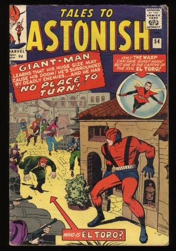 Cover Scan: Tales To Astonish #54 VG+ 4.5 UK Price Variant 1st Appearance El Toro! - Item ID #280287