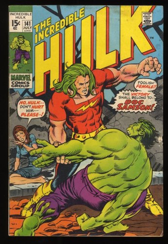 Cover Scan: Incredible Hulk #141 GD/VG 3.0 1st Appearance Doc Samson!!  Trimpe Cover - Item ID #280404