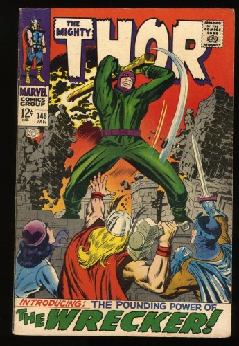 Cover Scan: Thor #148 FN+ 6.5 1st Appearance The Wrecker! Jack Kirby Art! - Item ID #280423