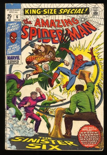 Cover Scan: Amazing Spider-Man Annual #6 VG/FN 5.0 Sinister Six Appearance! - Item ID #280428