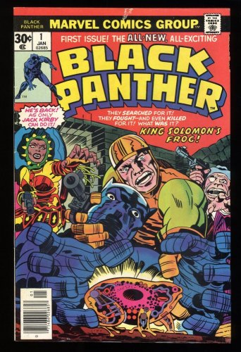 Cover Scan: Black Panther (1977) #1 FN+ 6.5 King Solomon's Frog! 1st Solo Title! Kirby Art! - Item ID #281697