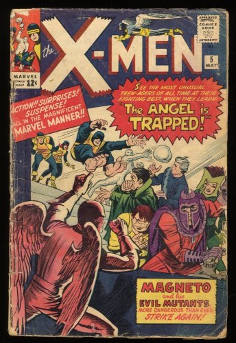 Cover Scan: X-Men #5 FA/GD 1.5 3rd Appearance Magneto! 2nd Scarlet Witch! - Item ID #283117