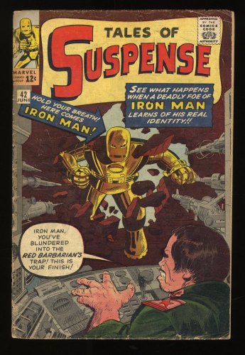 Cover Scan: Tales Of Suspense #42 VG 4.0 4th App Iron Man! Jack Kirby/Don Heck Cover! - Item ID #283396