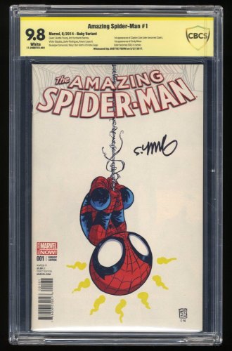 Cover Scan: Amazing Spider-Man (2014) #1 CBCS NM/M 9.8 Signed SS Skottie Young Ramos - Item ID #284723