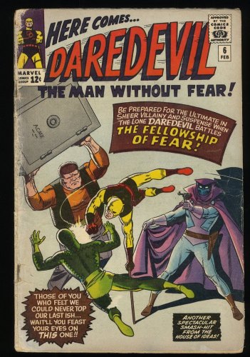 Cover Scan: Daredevil #6 GD+ 2.5 1st full Appearance of Mr. Mister Fear! - Item ID #285068
