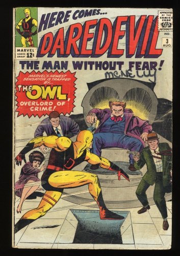 Cover Scan: Daredevil (1964) #3 GD/VG 3.0 1st Appearance and Origin of the Owl! - Item ID #286309
