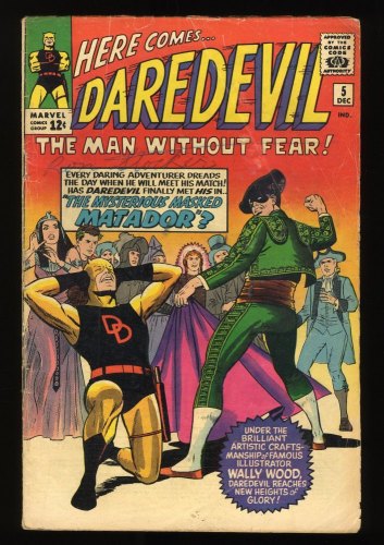 Cover Scan: Daredevil #5 VG- 3.5 1st Appearance of Matador!! Stan Lee! - Item ID #286311