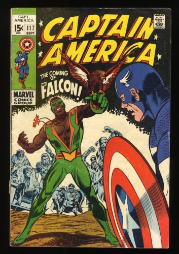 Cover Scan: Captain America #117 VG+ 4.5 1st Appearance Falcon! Stan Lee! - Item ID #286313