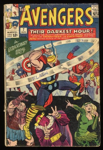 Cover Scan: Avengers #7 GD/VG 3.0 Enchantress Thor Loki Baron Zemo and Odin - Item ID #286314