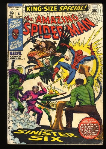 Cover Scan: Amazing Spider-Man Annual #6 GD/VG 3.0 Sinister Six Appearance! - Item ID #286490