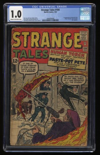 Cover Scan: Strange Tales #104 CGC Fair 1.0 1st Appearance of Paste-Pot Pete! - Item ID #286559