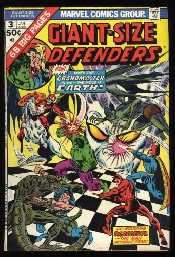Cover Scan: Giant-Size Defenders #3 VF- 7.5 1st Korvac! Daredevil Grandmaster! - Item ID #287531