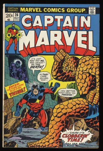 Cover Scan: Captain Marvel #26 FN+ 6.5 1st Thanos Cover Appearance! - Item ID #287538