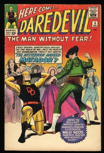 Cover Scan: Daredevil #5 VG+ 4.5 1st Appearance of Matador!! Stan Lee! - Item ID #289590