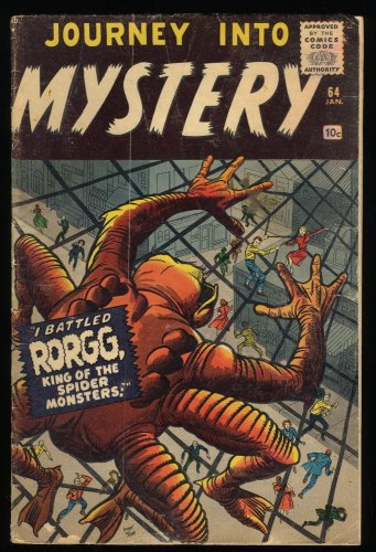 Cover Scan: Journey Into Mystery #64 GD+ 2.5 Spider-Man Prototype! Jack Kirby Cover! - Item ID #289604