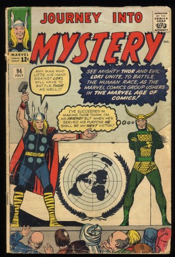 Cover Scan: Journey Into Mystery #94 GD 2.0 Loki Appearance! Jack Kirby Cover! - Item ID #289605