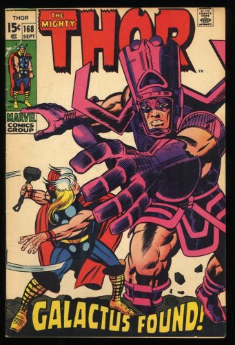 Cover Scan: Thor #168 FN+ 6.5 Origin of Galactus! 1st Appearance Thermal Man! - Item ID #289620