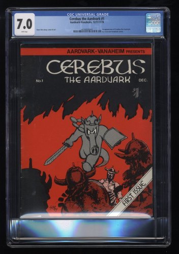 Cover Scan: Cerebus the Aardvark #1 CGC FN/VF 7.0 White Pages Origin and 1st Appearance! - Item ID #289628