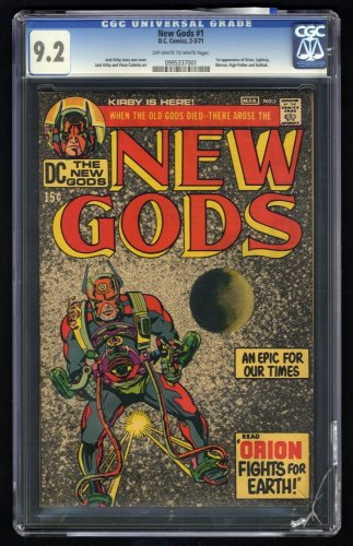 Cover Scan: New Gods (1971) #1 CGC NM- 9.2 1st Appearance Orion!! Jack Kirby Art! - Item ID #290402