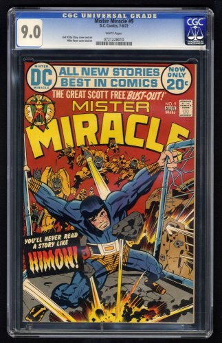 Cover Scan: Mister Miracle #9 CGC VF/NM 9.0 Jack Kirby Cover and Art! 1st Appearance Himon! - Item ID #290407
