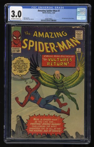 Cover Scan: Amazing Spider-Man #7 CGC GD/VG 3.0 2nd Full Appearance of Vulture! - Item ID #290463