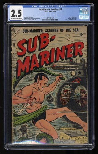 Cover Scan: Sub-Mariner Comics #35 CGC GD+ 2.5 Off White to White - Item ID #290474