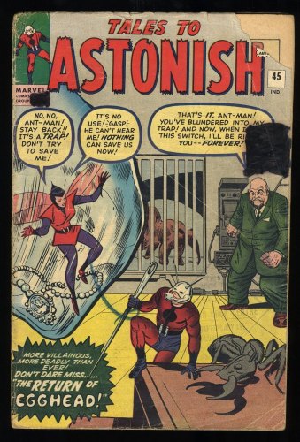 Cover Scan: Tales To Astonish #45 GD- 1.8 2nd Appearance Wasp! Egg Head Appearance! - Item ID #290538