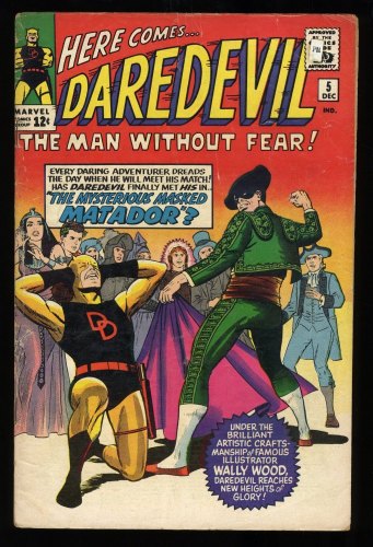 Cover Scan: Daredevil #5 VG- 3.5 1st Appearance of Matador!! Stan Lee! - Item ID #290591