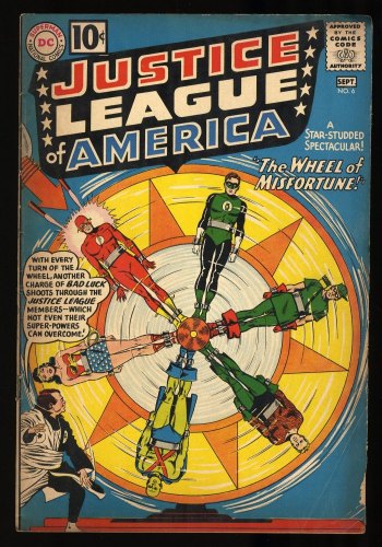 Cover Scan: Justice League Of America #6 VG- 3.5 1st Amos Fortune! Sekowsky/Anderson! - Item ID #290794