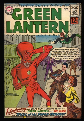 Cover Scan: Green Lantern #13 FN- 5.5 Flash! Gil Kane/Joe Giella Cover! - Item ID #290850