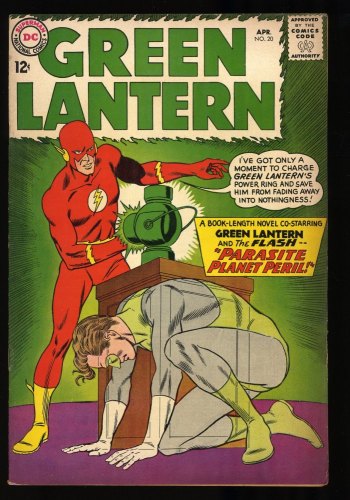Cover Scan: Green Lantern #20 VG/FN 5.0 Flash! Parasite Planet Peril! - Item ID #290853