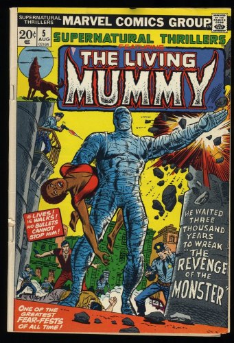 Cover Scan: Supernatural Thrillers #5 VG+ 4.5 1st Appearance Living Mummy! - Item ID #292439