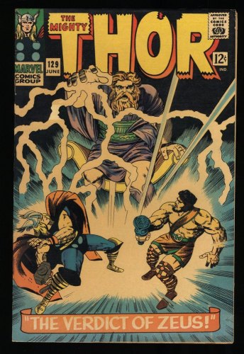 Cover Scan: Thor #129 FN- 5.5 1st Appearance Ares! Kirby/Colletta Cover!  - Item ID #293372