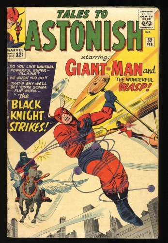 Cover Scan: Tales To Astonish #52 VG- 3.5 1st Appearance of Black Knight! 1964! - Item ID #295505