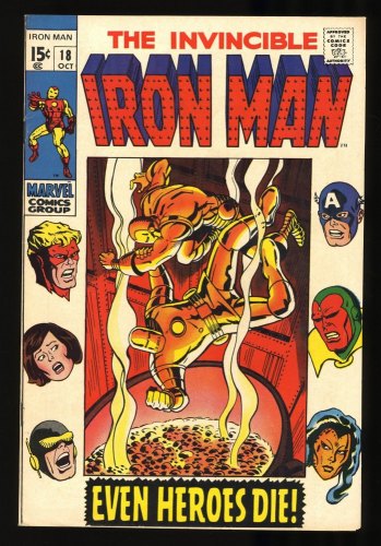 Cover Scan: Iron Man (1968) #18 VF 8.0 Avengers Appearance! Madame Masque! - Item ID #295554