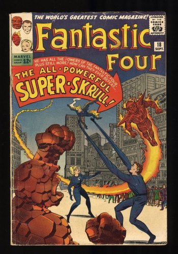Cover Scan: Fantastic Four #18 GD+ 2.5 1st Appearance of Super Skrull! - Item ID #295870